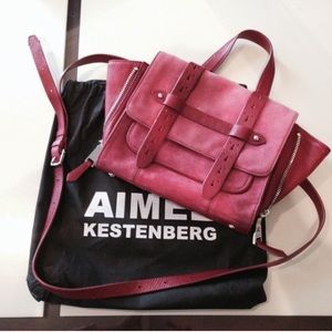 Burgundy / red crossbody purse